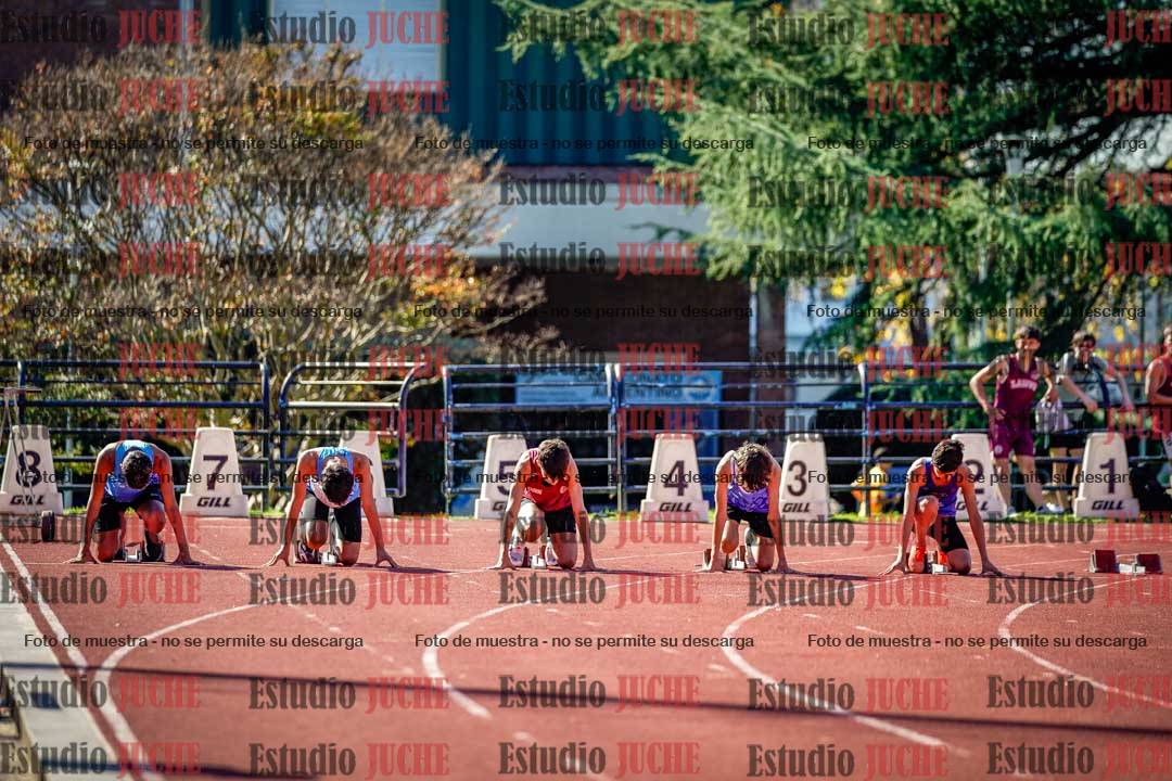 Fotos de los 100 m llanos de varones
