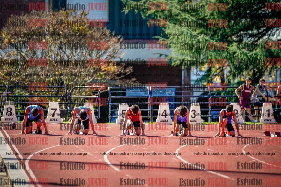 Fotos de los 100 m llanos de varones