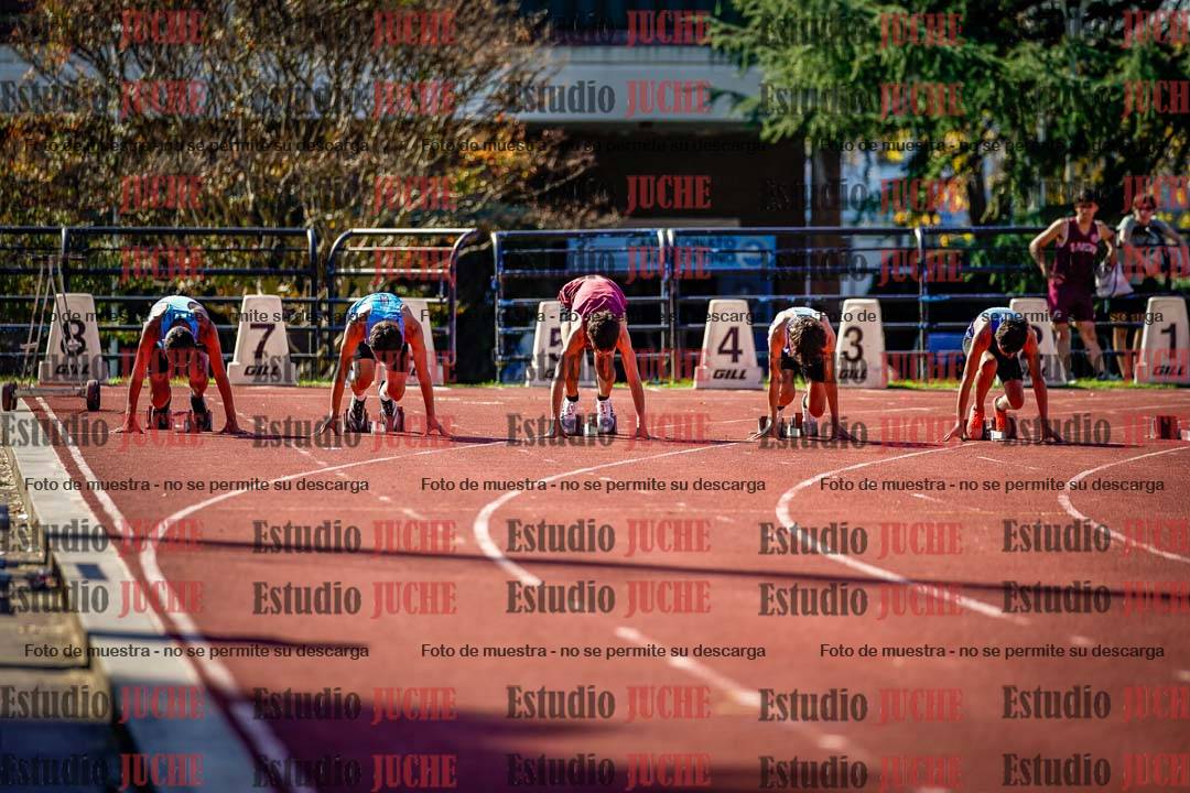 Fotos de los 100 m llanos de varones