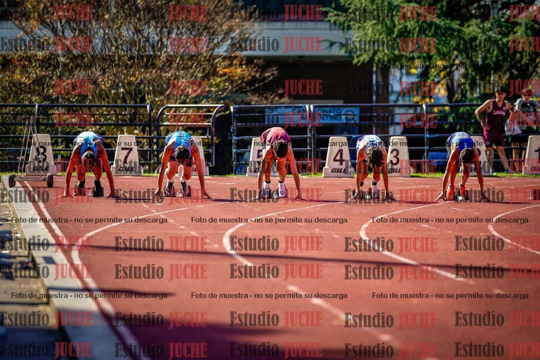 Fotos de los 100 m llanos de varones