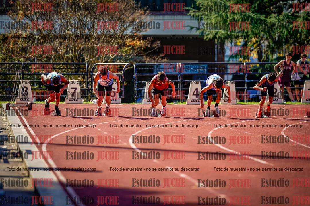 Fotos de los 100 m llanos de varones