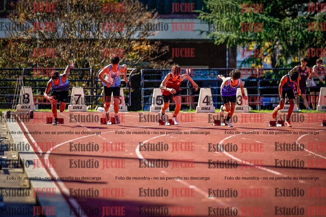 Fotos de los 100 m llanos de varones
