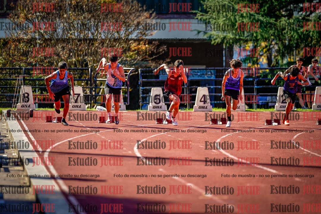 Fotos de los 100 m llanos de varones