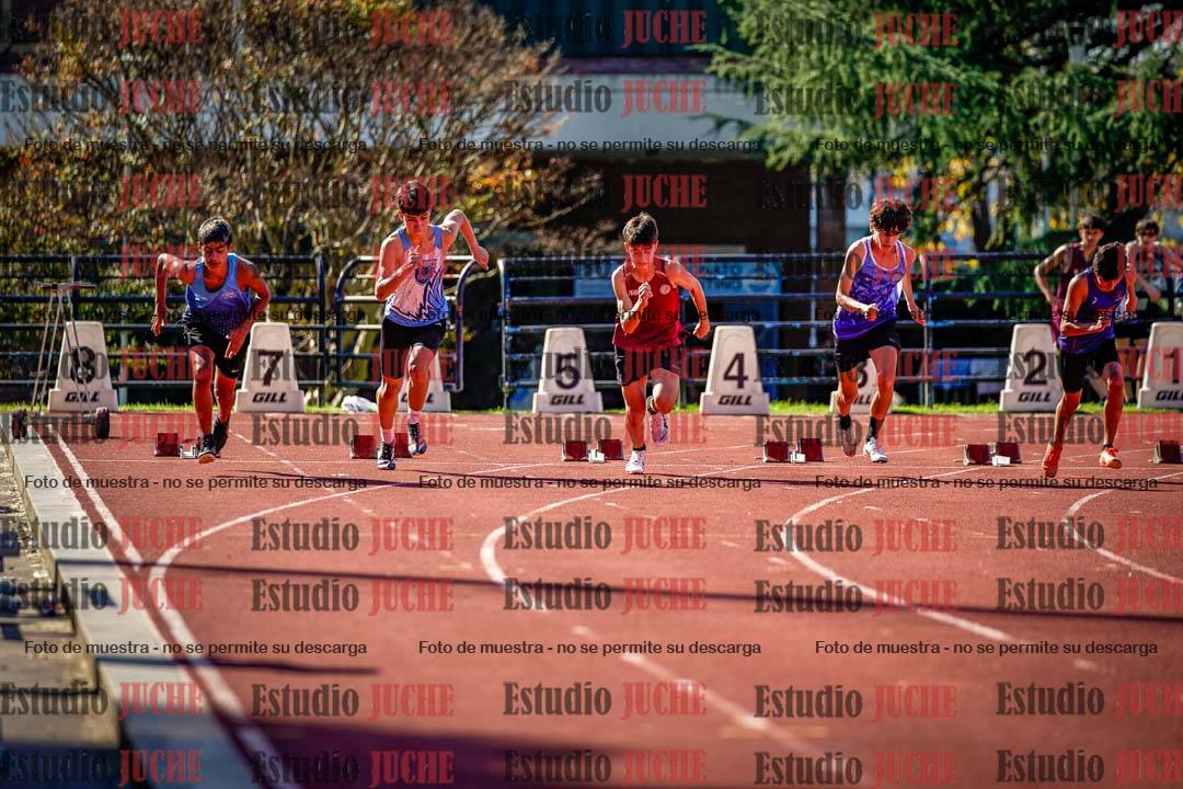 Fotos de los 100 m llanos de varones
