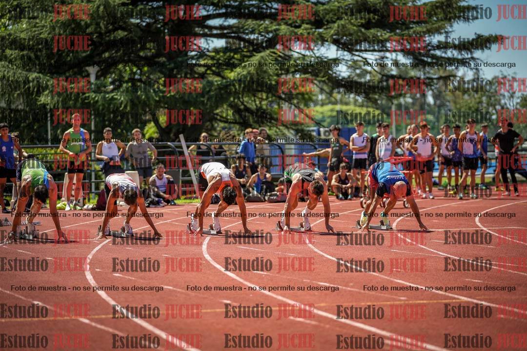Fotos de los 100 m llanos de varones