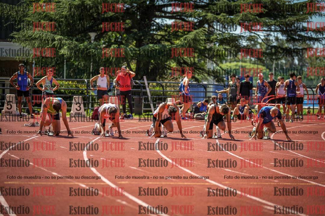 Fotos de los 100 m llanos de varones