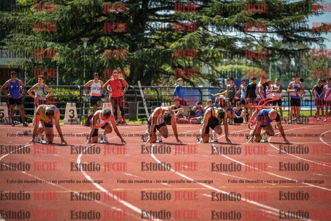 Fotos de los 100 m llanos de varones