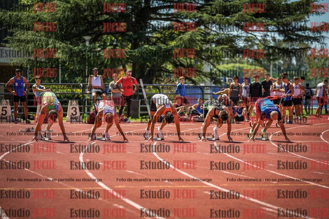 Fotos de los 100 m llanos de varones