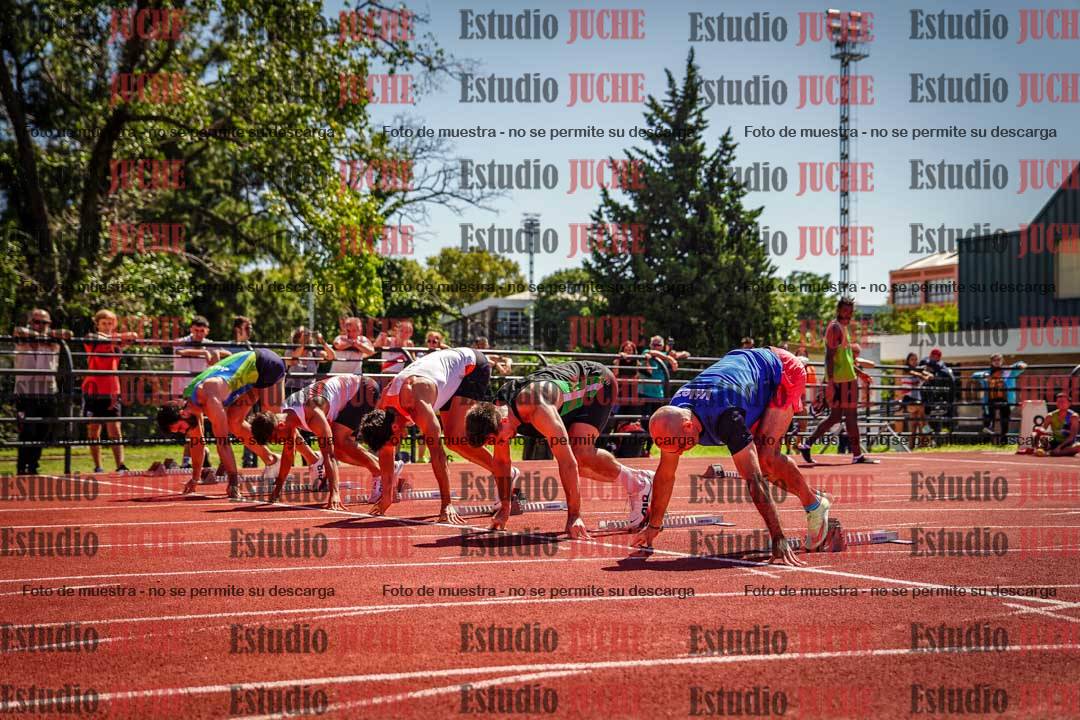 Fotos de los 100 m llanos de varones