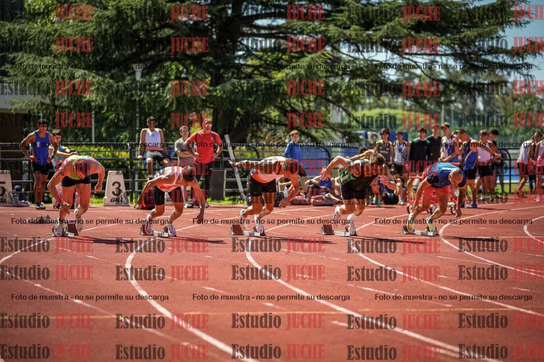 Fotos de los 100 m llanos de varones
