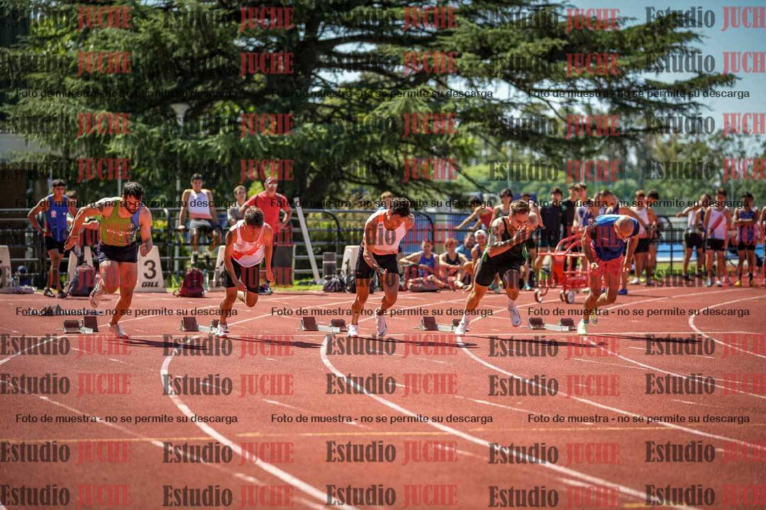 Fotos de los 100 m llanos de varones