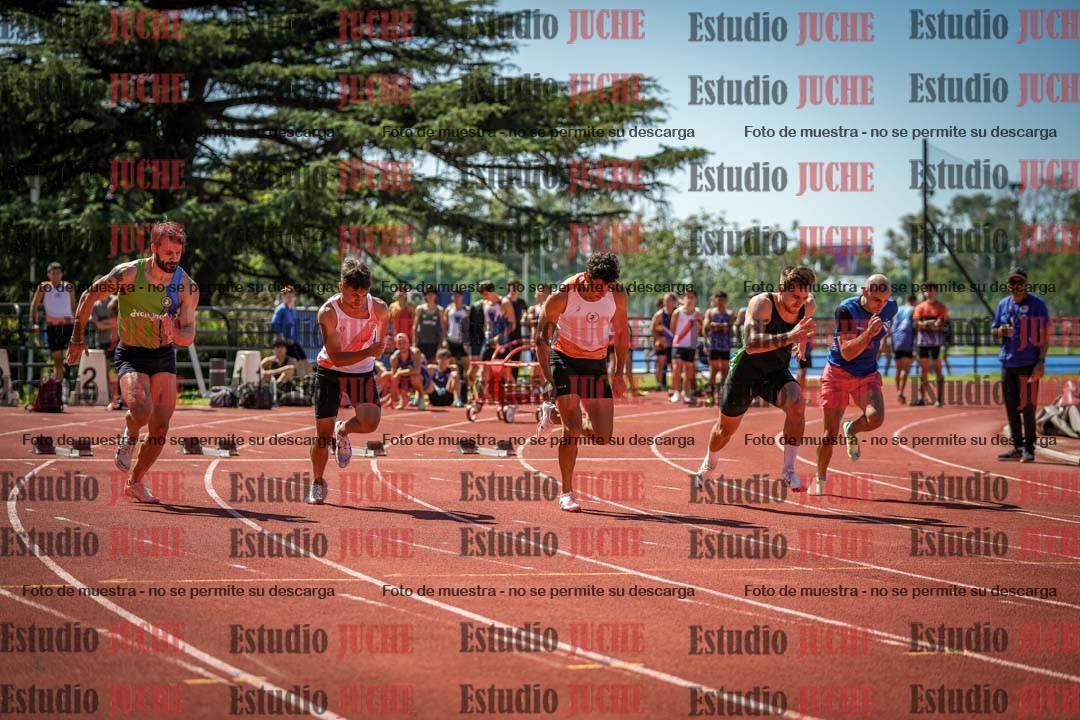 Fotos de los 100 m llanos de varones