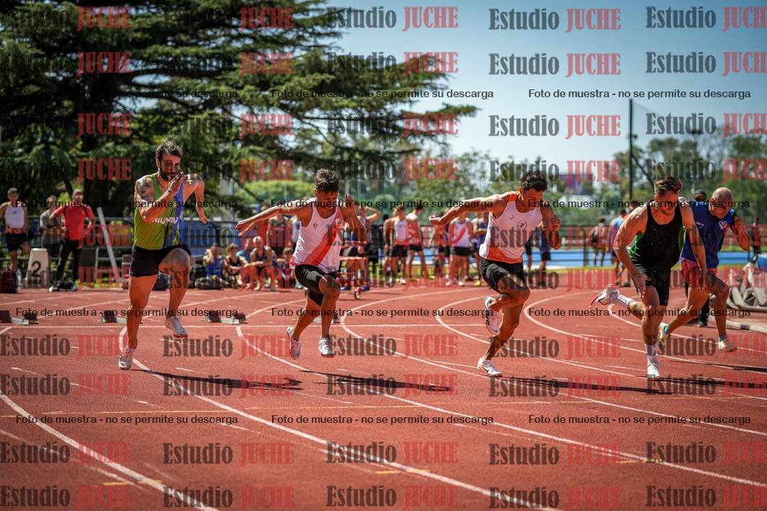 Fotos de los 100 m llanos de varones