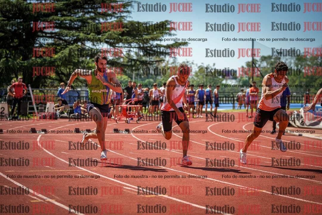 Fotos de los 100 m llanos de varones