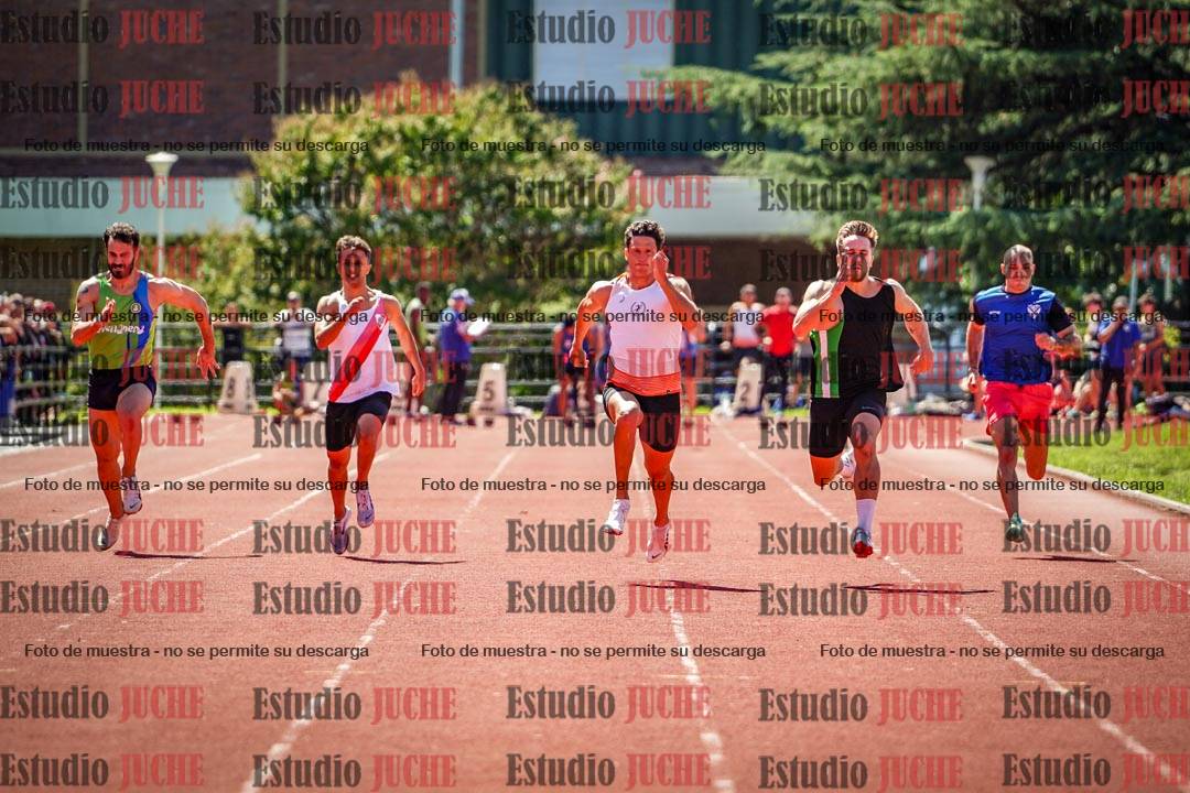 Fotos de los 100 m llanos de varones