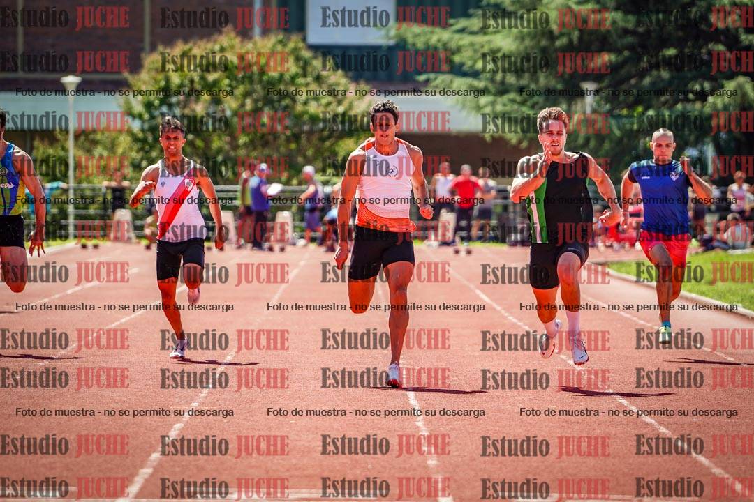 Fotos de los 100 m llanos de varones