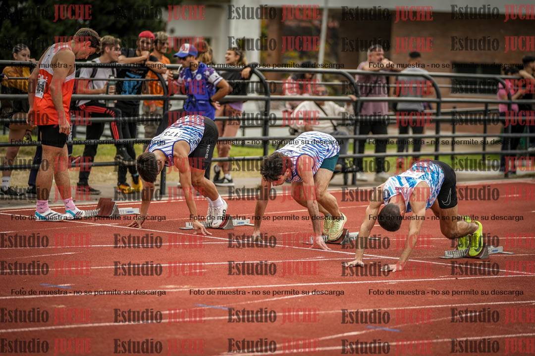 Fotos de los 100 m llanos de varones - FINAL