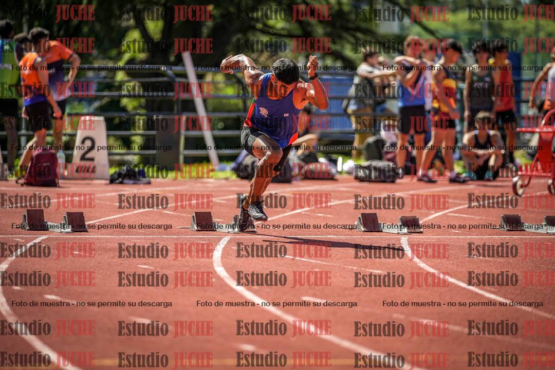 Fotos de los 100 m llanos de varones