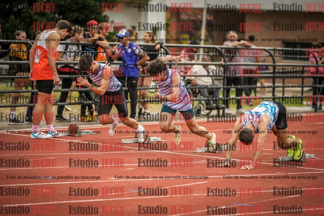 Fotos de los 100 m llanos de varones - FINAL