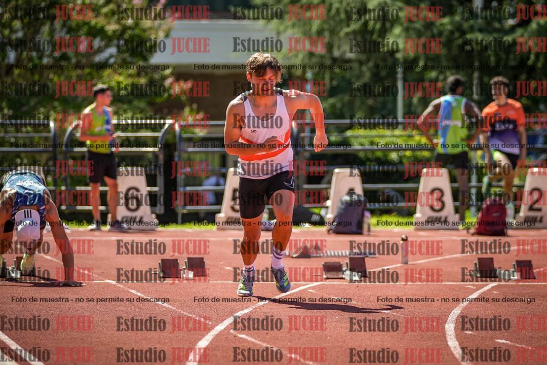 Fotos de los 100 m llanos de varones