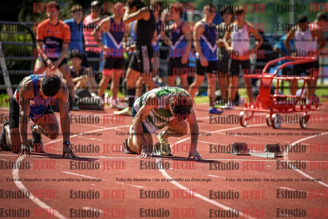 Fotos de los 100 m llanos de varones