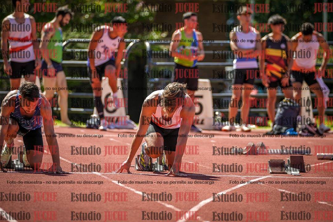 Fotos de los 100 m llanos de varones