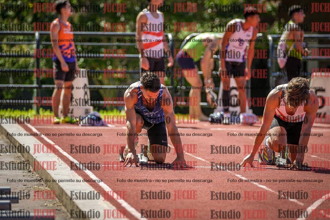 Fotos de los 100 m llanos de varones