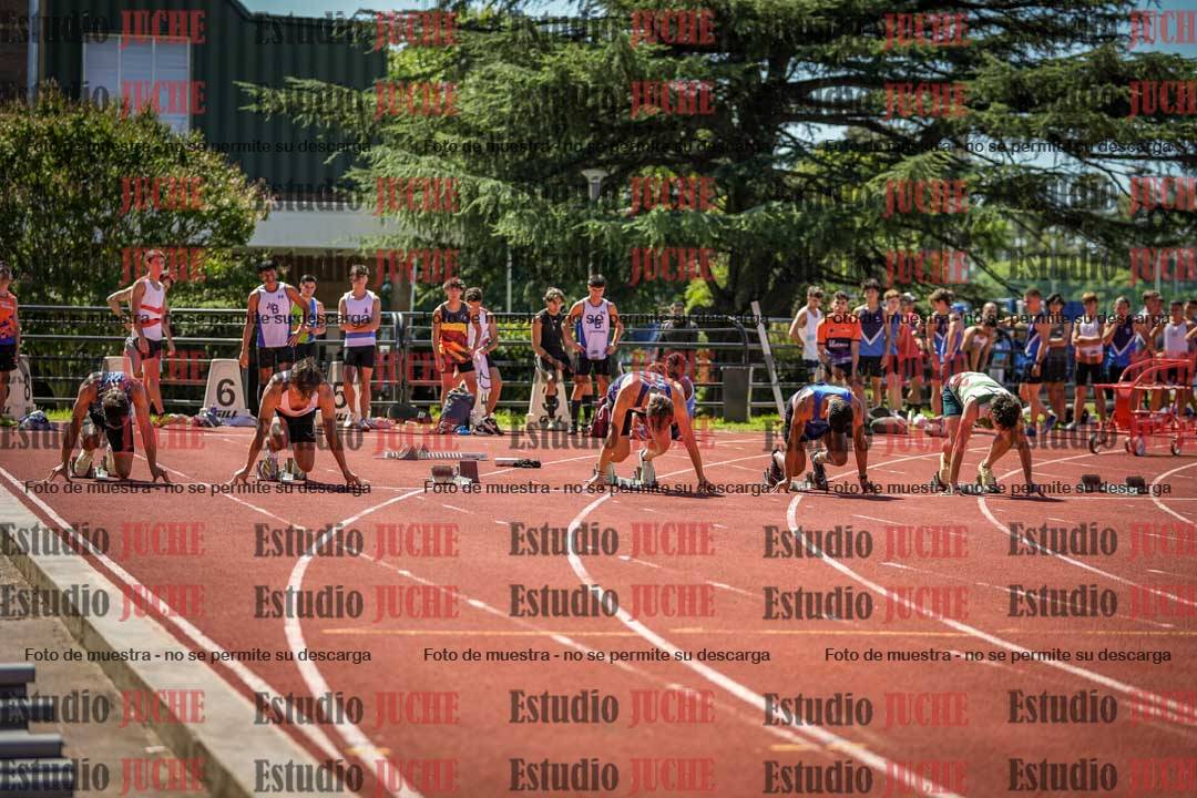 Fotos de los 100 m llanos de varones