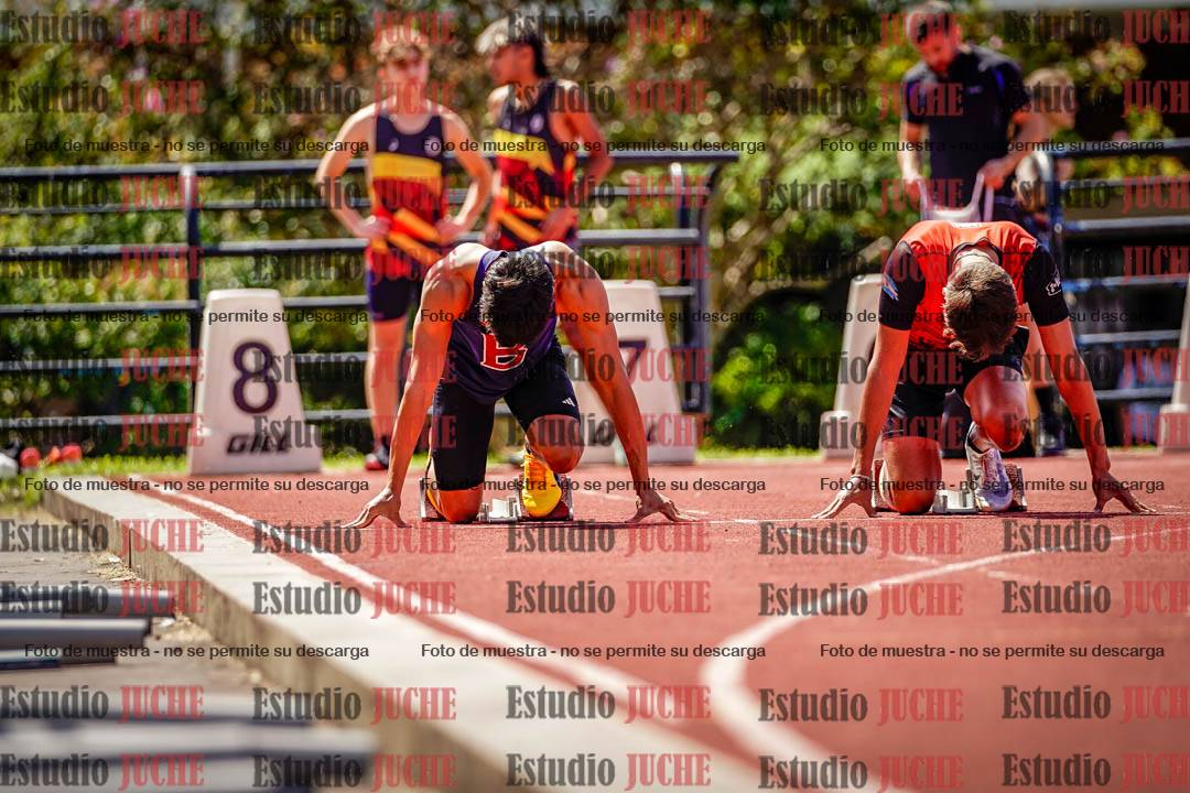 Fotos de los 100 m de varones
