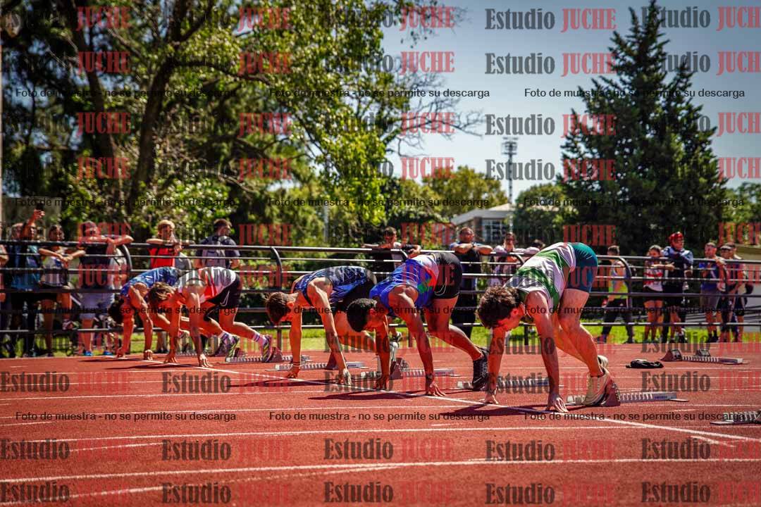 Fotos de los 100 m llanos de varones