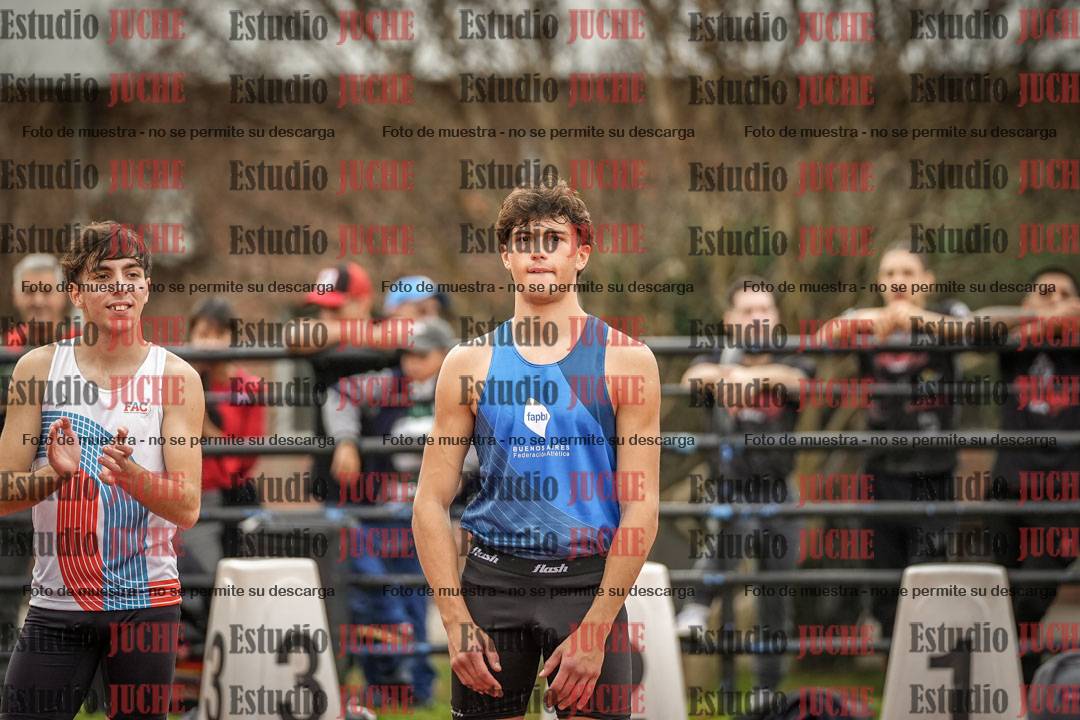 Fotos de los 100 m llanos de varones - FINAL