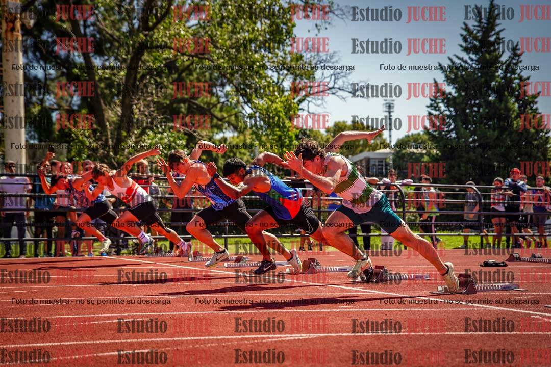 Fotos de los 100 m llanos de varones