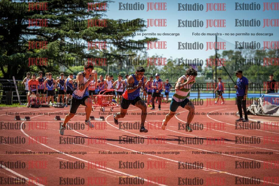 Fotos de los 100 m llanos de varones