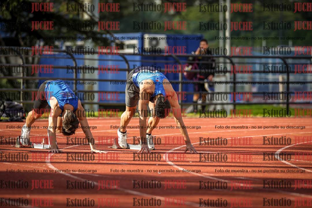 Fotos de los 100 m llanos de varones - FINAL
