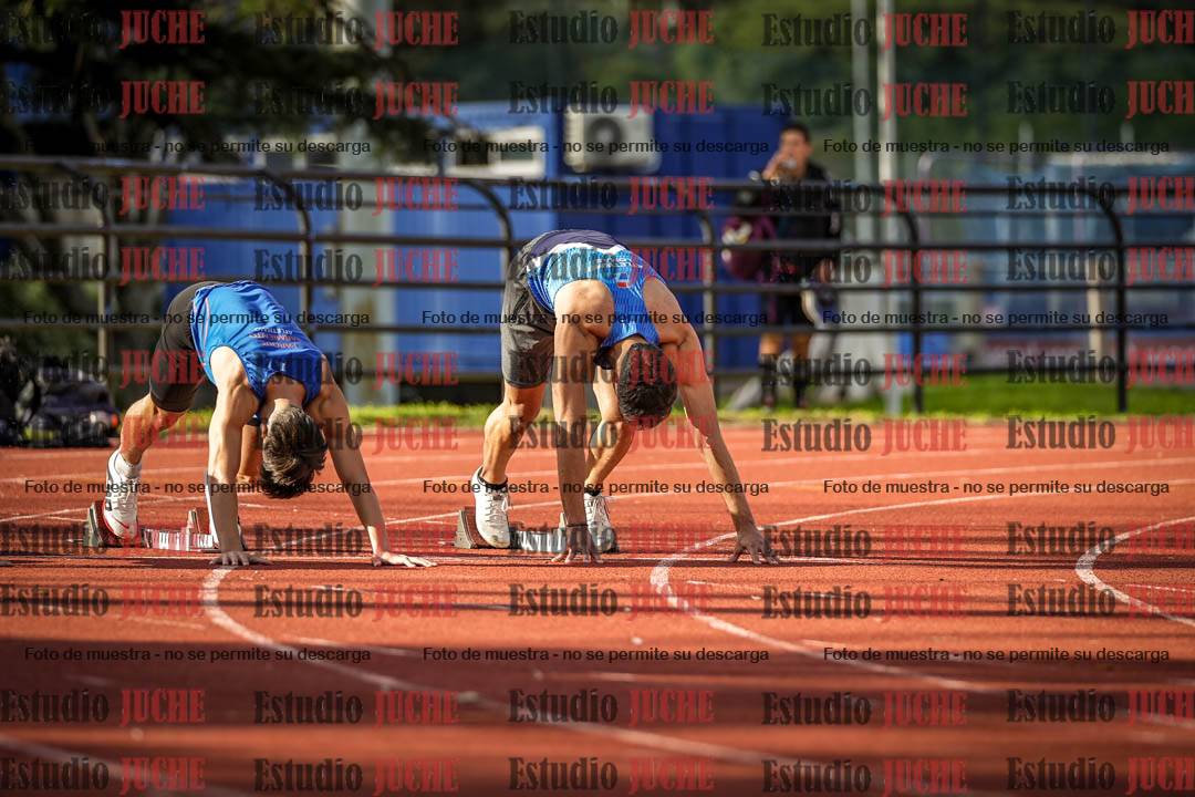Fotos de los 100 m llanos de varones - FINAL