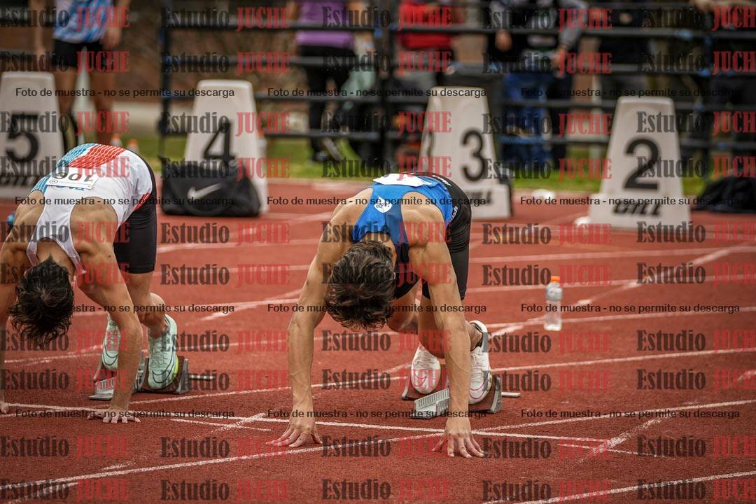 Fotos de los 100 m llanos de varones - FINAL