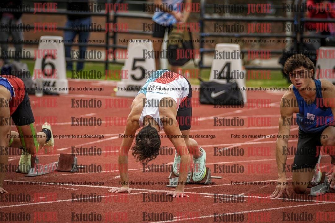 Fotos de los 100 m llanos de varones - FINAL