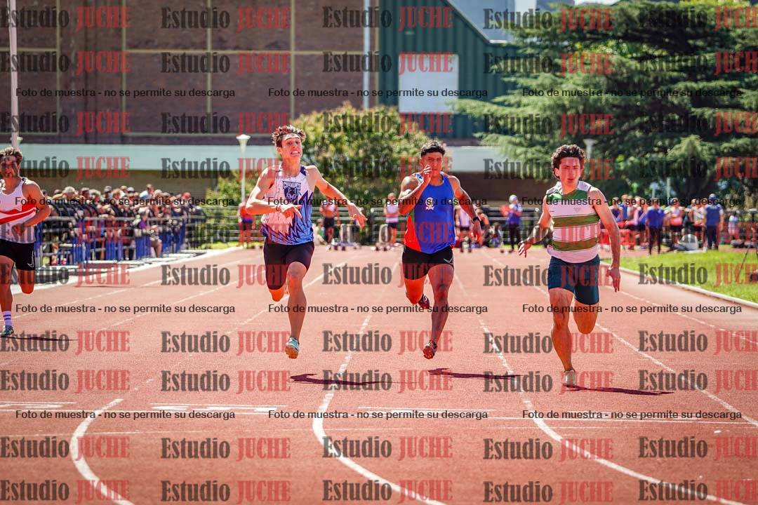 Fotos de los 100 m llanos de varones