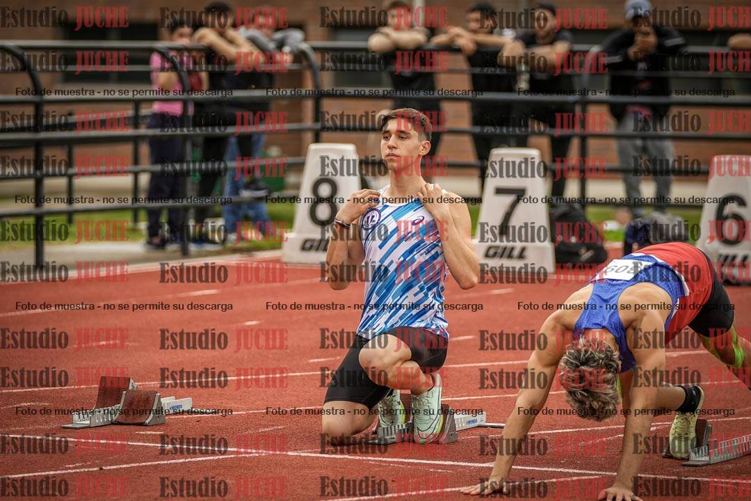 Fotos de los 100 m llanos de varones - FINAL