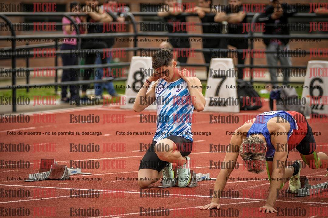 Fotos de los 100 m llanos de varones - FINAL