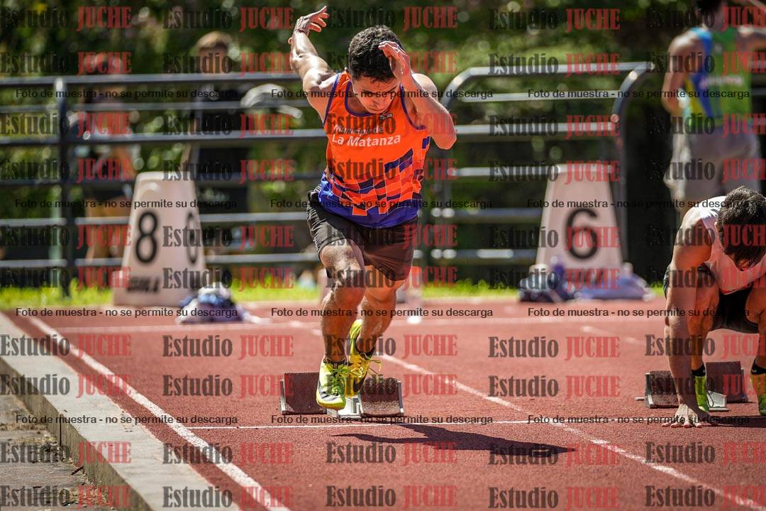 Fotos de los 100 m llanos de varones