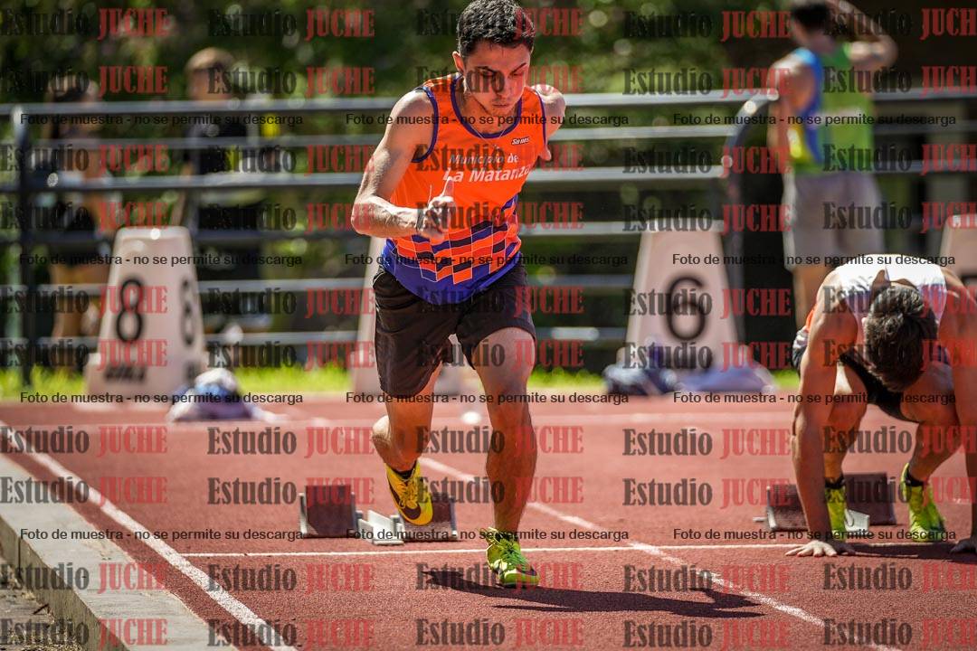 Fotos de los 100 m llanos de varones