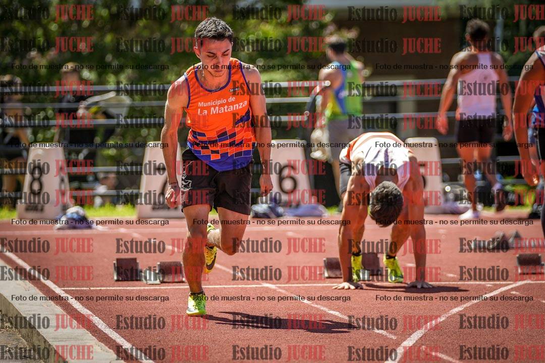 Fotos de los 100 m llanos de varones