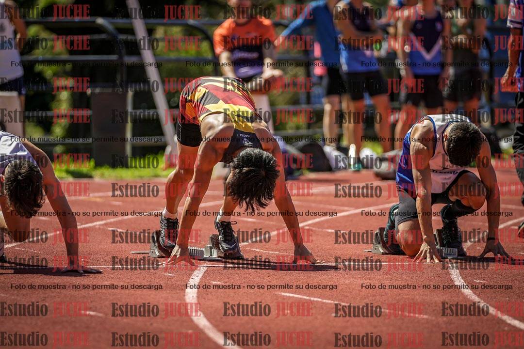 Fotos de los 100 m llanos de varones