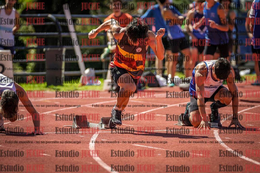 Fotos de los 100 m llanos de varones