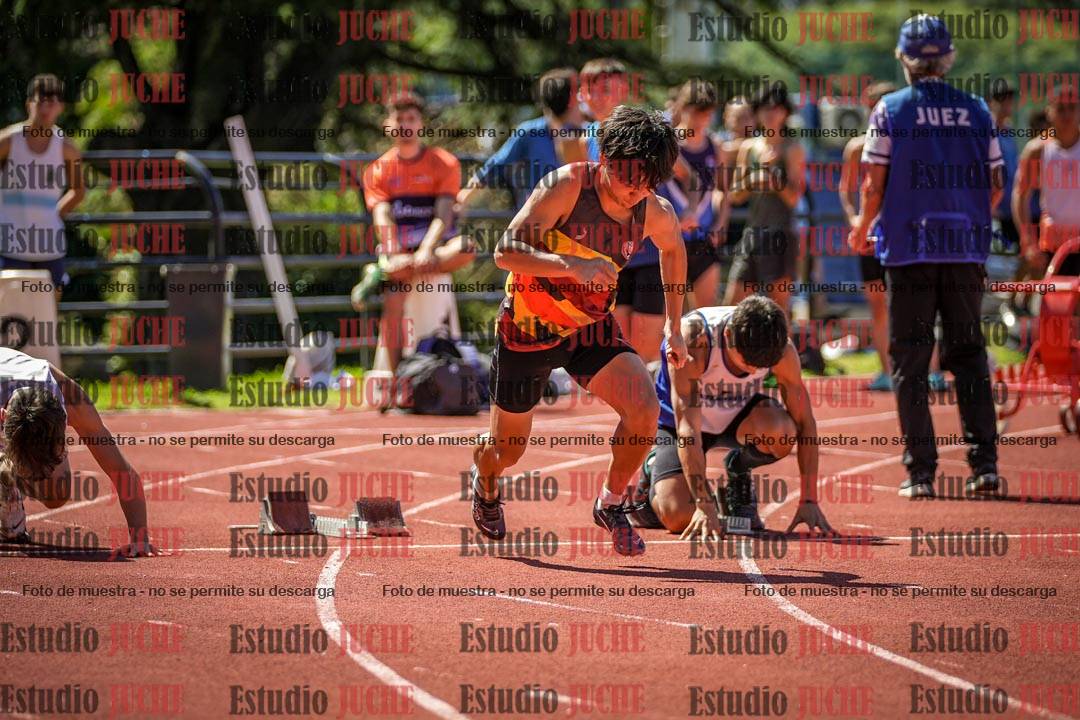 Fotos de los 100 m llanos de varones