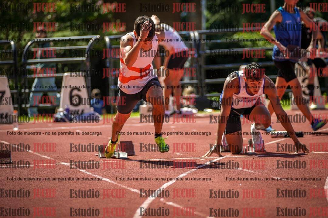 Fotos de los 100 m llanos de varones
