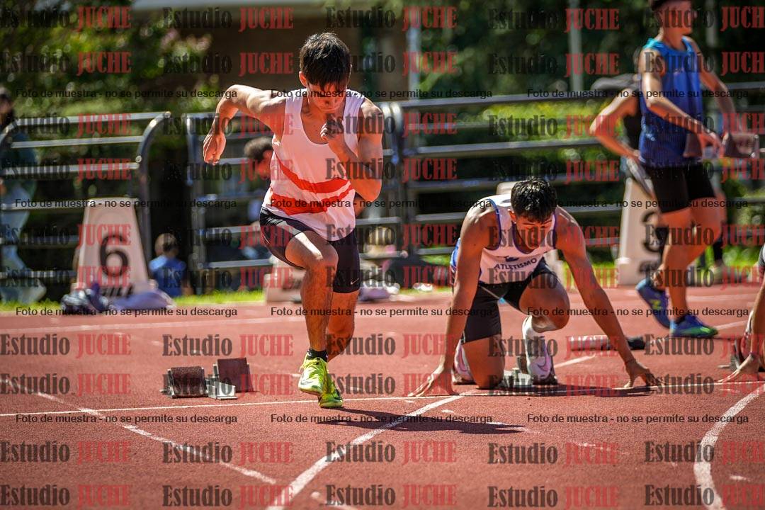 Fotos de los 100 m llanos de varones