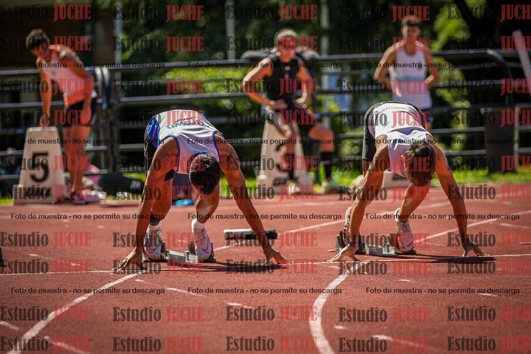 Fotos de los 100 m llanos de varones