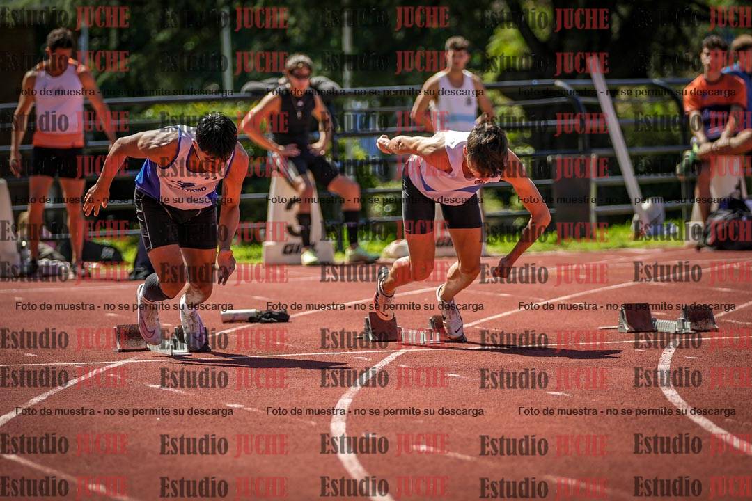 Fotos de los 100 m llanos de varones